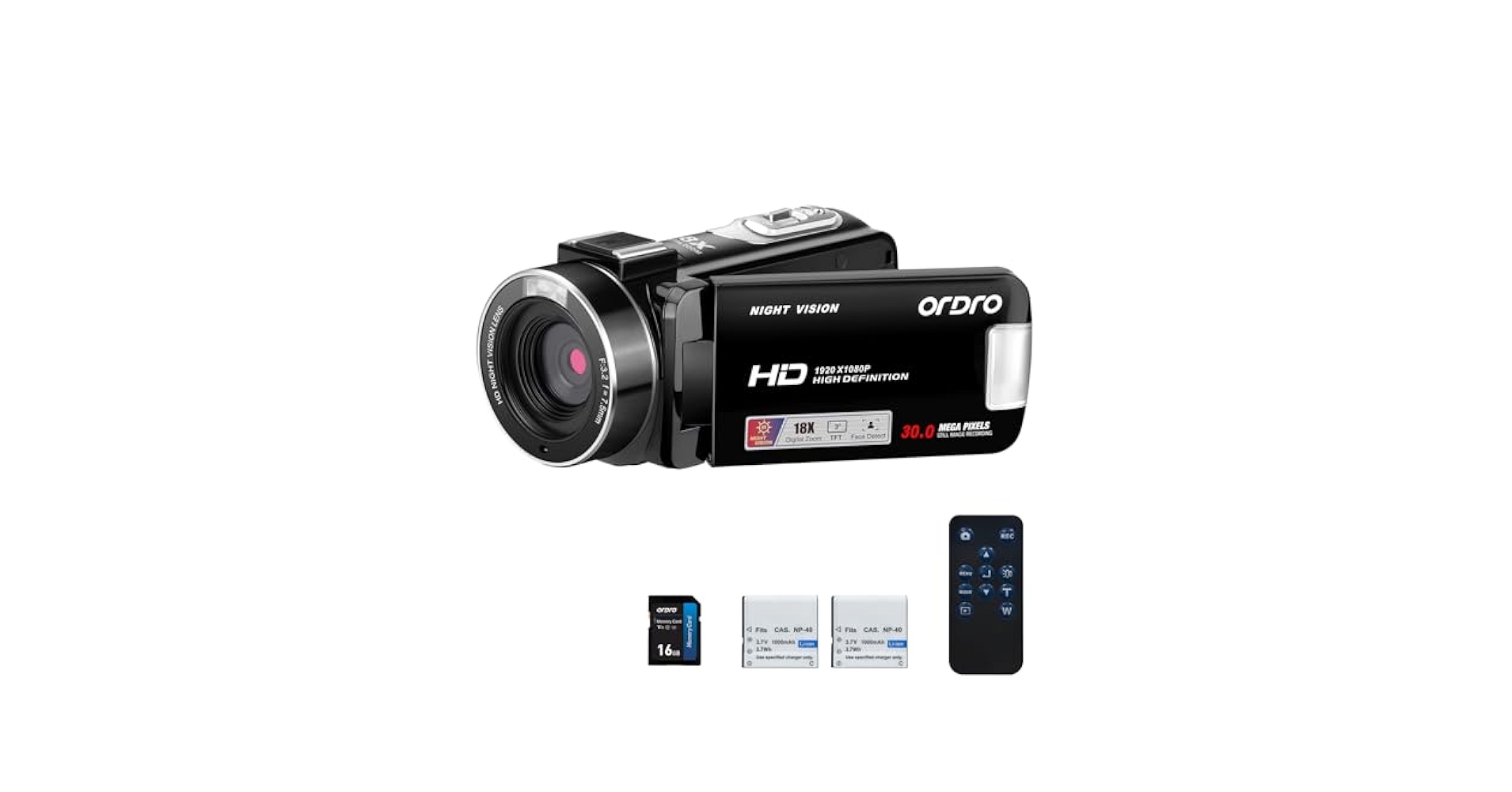 Amazon.com : ORDRO B320 1080P 30FPS Video Camera Recorder